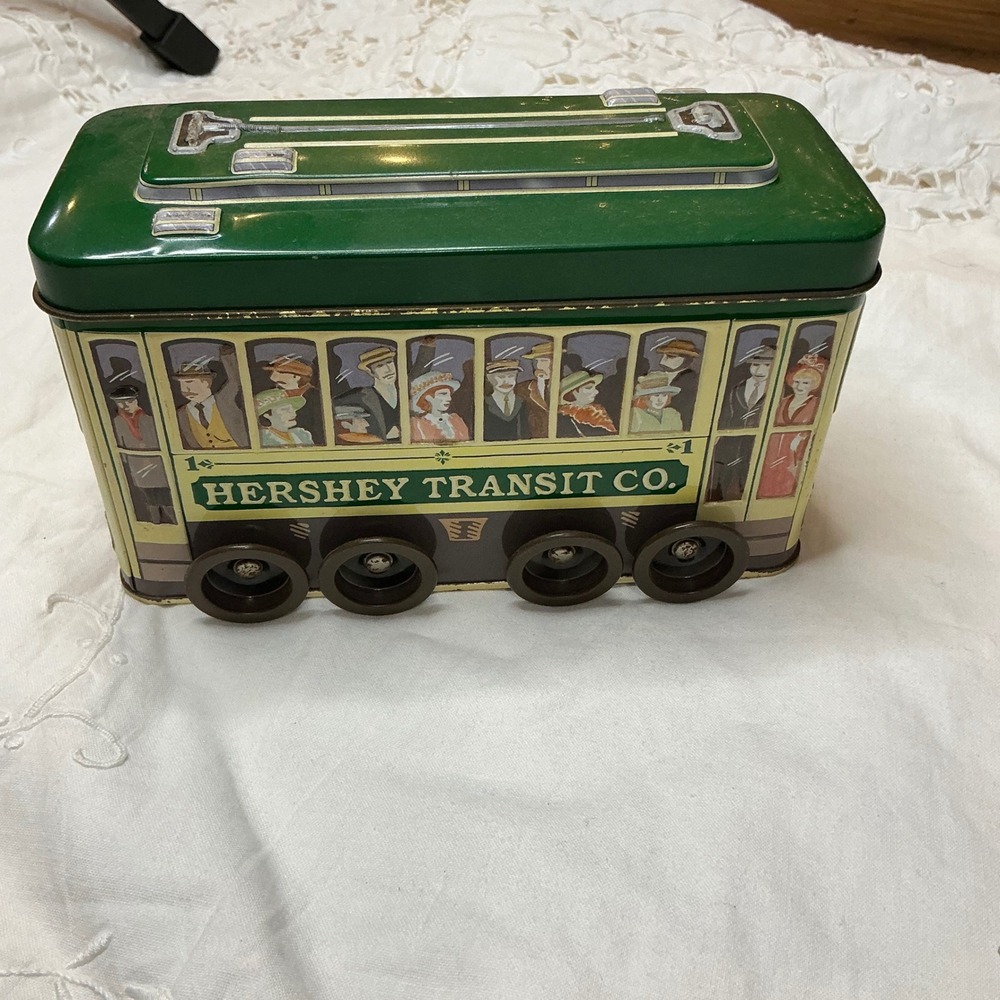 Hershey's Vehicle Series Canister #3 Trolley Tin 2002 Hershey Transit Co‎ Green